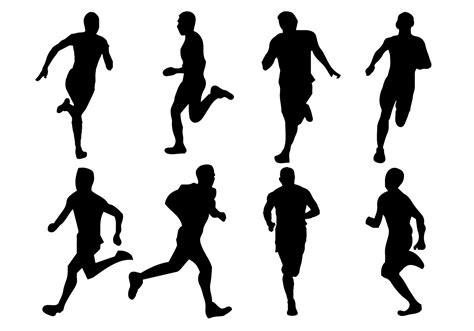 Free Running Silhouette Vector - Download Free Vector Art, Stock ...