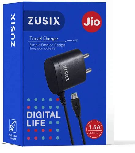 Plastic Ampere 1 5 A Zusix ZX FC Jio 1 Port Mobile Travel Charger