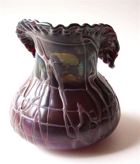 Bohemian Jugendstil Pallme Koenig Scissor Cut Glass Vase Circa 1900 For Sale At 1stdibs