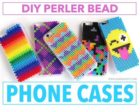 DIY Perler Bead Phone Cases! | Karen Kavett | Diy perler beads, Perler beads, Perler