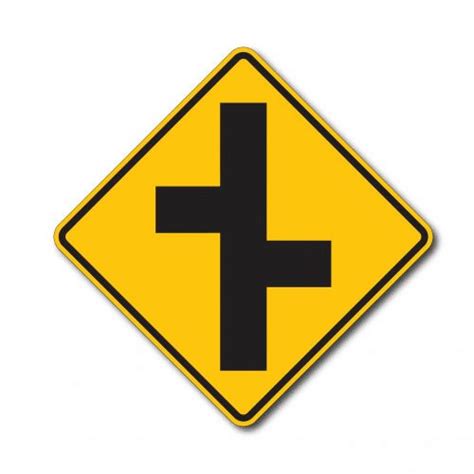 W2 7 Offset Road Sign High Intensity Reflective Mutcd Compliant