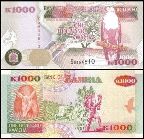 Bankbiljetten A Zambia Kwacha Unc Hansmunt