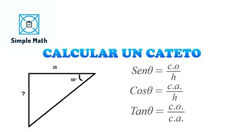 Calcular Un Cateto Con Razones Trigonom Tricas Youtube