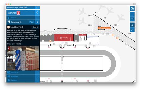 Logan Airport Terminal B Map