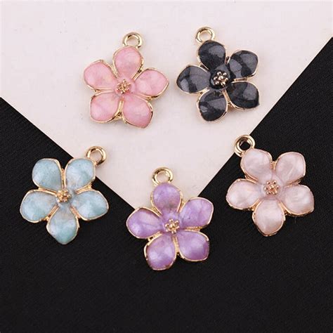 Jual Charm Flower Bunga Periwinkle Untuk Aksesoris Diy Kerajinan Tangan