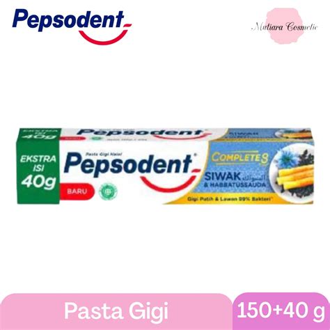 Jual Pepsodent Pasta Gigi Complete 8 Siwak Habbatussauda 150 40 G