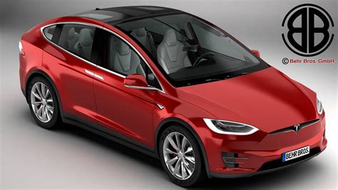 Tesla Model X 2017 3d Model 159 3ds C4d Fbx Lwo Max Ma Obj