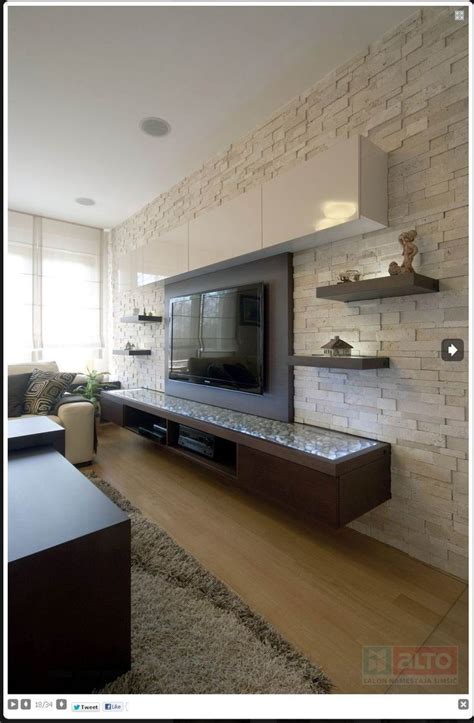 Stone Cladding Tv Unit Wall Decor Tv Cabinets Ideas Home Interior