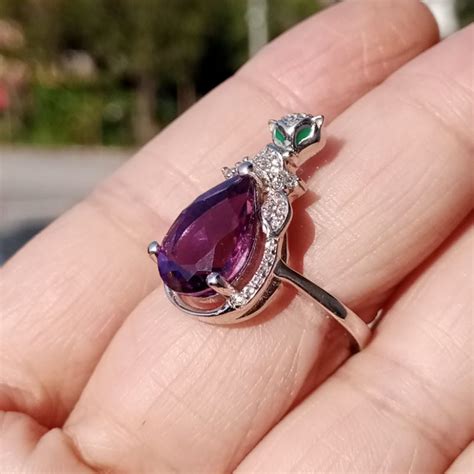 54 แหวนอเมทสตแท เงนแท92 5 Natural Amethyst Shopee Thailand