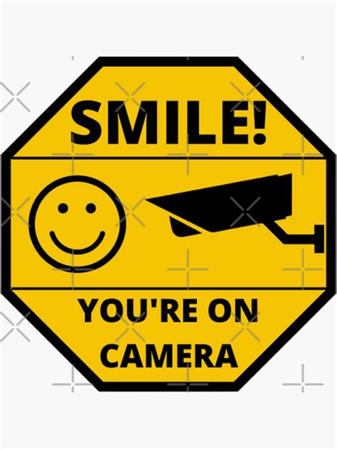 Smile You Re On Camera CCTV Sign Sticker By BelWorld In 2022 Sticker