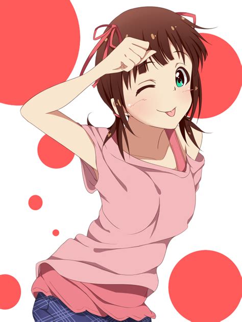 Safebooru 1girl P Amami Haruka Aqua Eyes Arms Up Brown Hair Hair