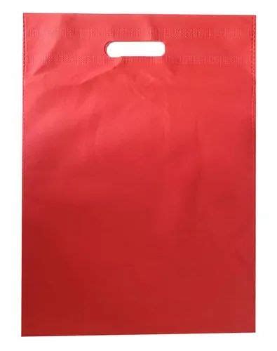 Red Color D Cut Non Woven Bag At Rs 112 Kg Non Woven D Cut Bag In