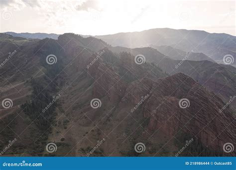 Aerial View of Jeti-Oguz Rocks, One of the Landmarks in Kyrgyzstan Stock Photo - Image of nature ...