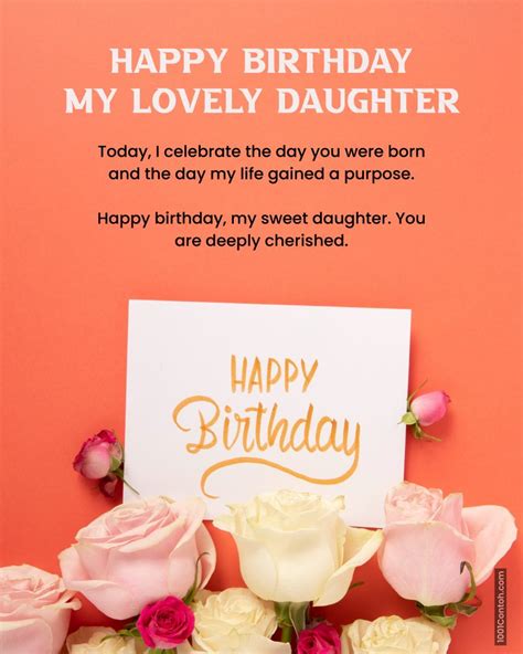 100 Sweet, Lovely and Heart Touching Happy Birthday Wishes for Daughter ...