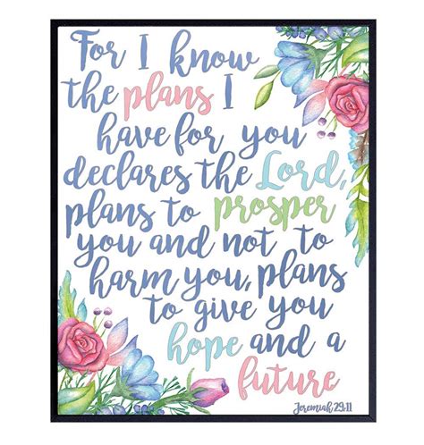 Jeremiah 29 11 Wall Art For I Know The Plans I Have For