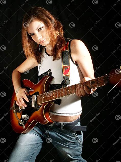 Girl With Guitar Stock Photo Image Of Artist Star Garage 197238