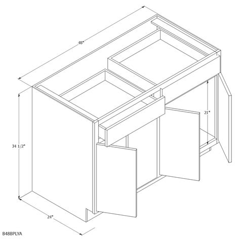 Unfinished Oak 48 Base Cabinet Home Outlet