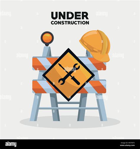 Under Construction Barrier Stock Vector Image Art Alamy