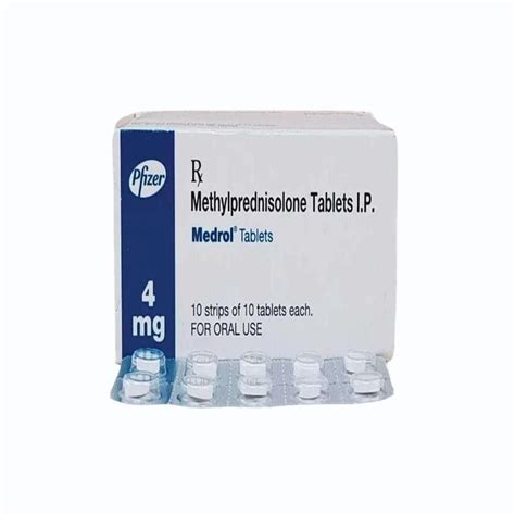 Medrol Methylprednisolone Tablet 4 Mg At Rs 35stripe Antiallergic