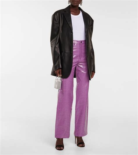 Remain Birger Christensen Rotie Croc Effect Faux Leather Pants In