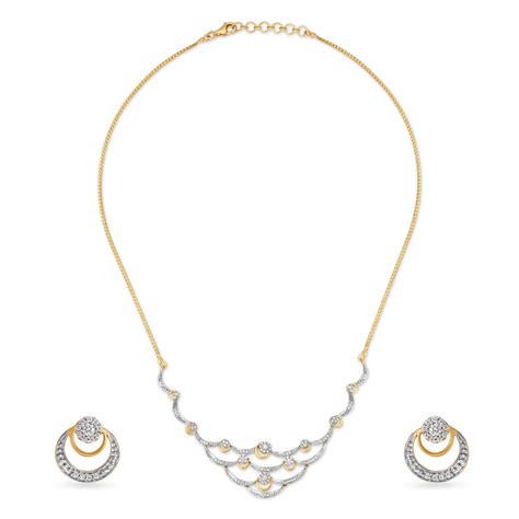 Ethereal Cascade Diamond Necklace Set