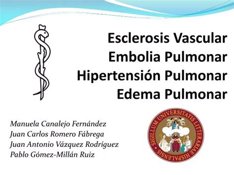 Ppt Esclerosis Vascular Embolia Pulmonar Hipertensión Pulmonar Edema Pulmonar Powerpoint