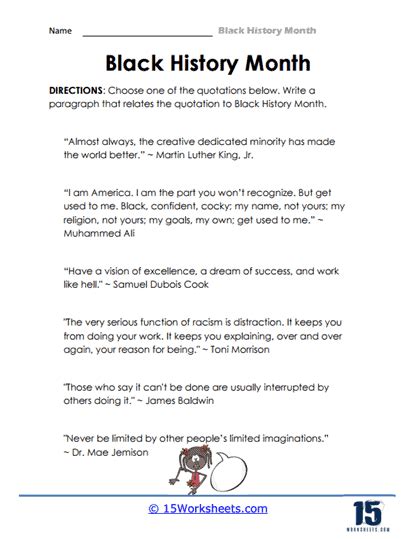 Black History Month Worksheets 15 Worksheets