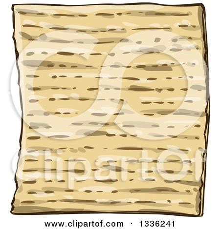 Clipart Of Jewish Passover Matzo Bread Royalty Free Vector