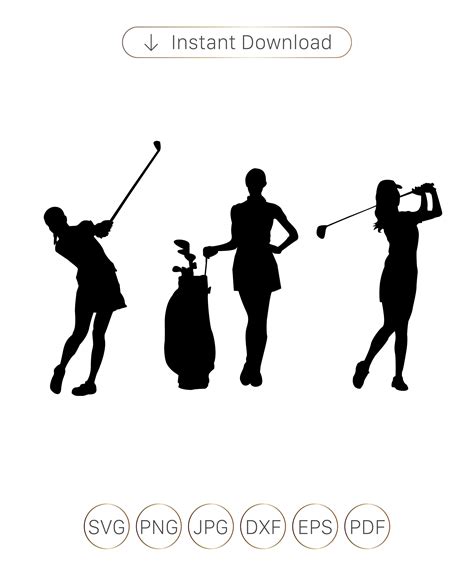 Woman Golfer Svgfemale Golf Svggolf Women Svggolf Svggolf Etsy