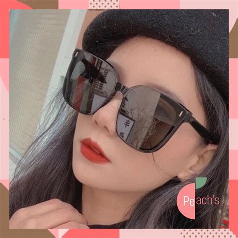 Jual PEACH Kacamata Kotak Hitam Korean Fashion Sunglassess Wanita Pria