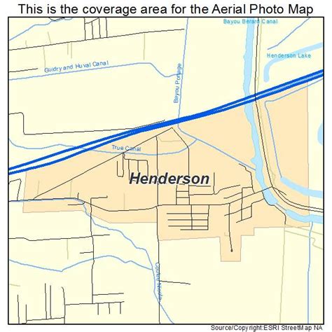 Aerial Photography Map of Henderson, LA Louisiana