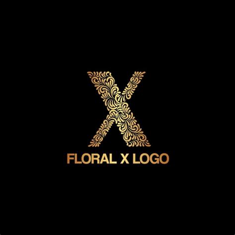 Premium Vector Floral Letter X Vector Logo Design