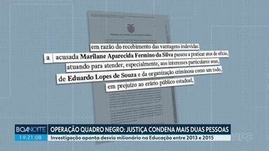 Boa Noite Paraná Justiça condena mais duas pessoas na Operação Quadro