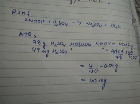 Naoh Molar Mass