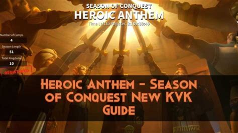 Rise Of Kingdoms Heroic Anthem KVK Power Up Season Of Conquest Guide