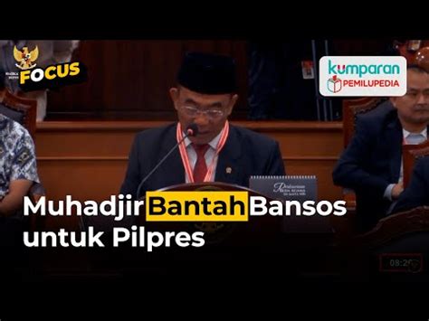 Menko PMK Di Sidang Sengketa Pilpres Bansos Untuk Mengentaskan