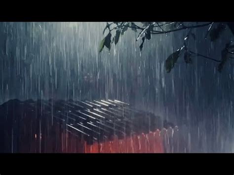 Fall Asleep Instantly With Heavy Rain Sounds On Tin Roof At Night 3