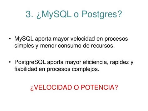 Principales Características De Postgresql