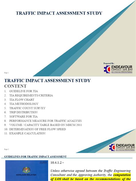 Traffic Impact Assessment Pdf Traffic Road Infrastructure