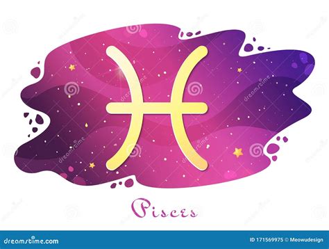 Signo Del Zodiaco De Pisces Ilustración Del Vector Ilustración del