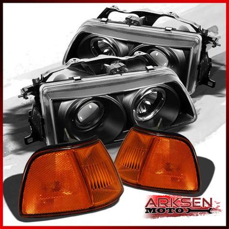 Purchase 90-91 Honda Civic 3 Door Black Halo Projector Headlights ...