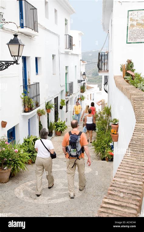 Old Town White Village Frigiliana Near Nerja Costa Del Sol Andalucia