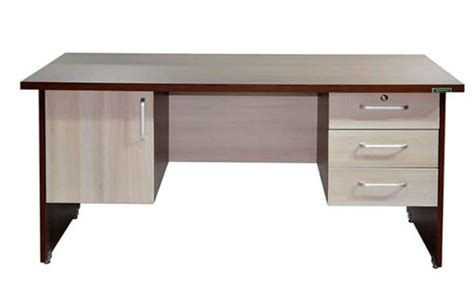 X X Foot Rectangular Polished Three Drawer Wooden Office Table At