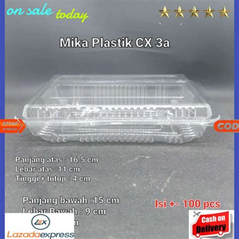 ORIGINAL NEW MIKA KUE MIKA PLASTIK CX 3A ISI 100 PCS SEDIAJUGA