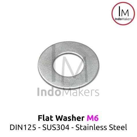 Jual DIN125 Flat Washer Ring Stainless Steel SUS304 M6 Di Seller