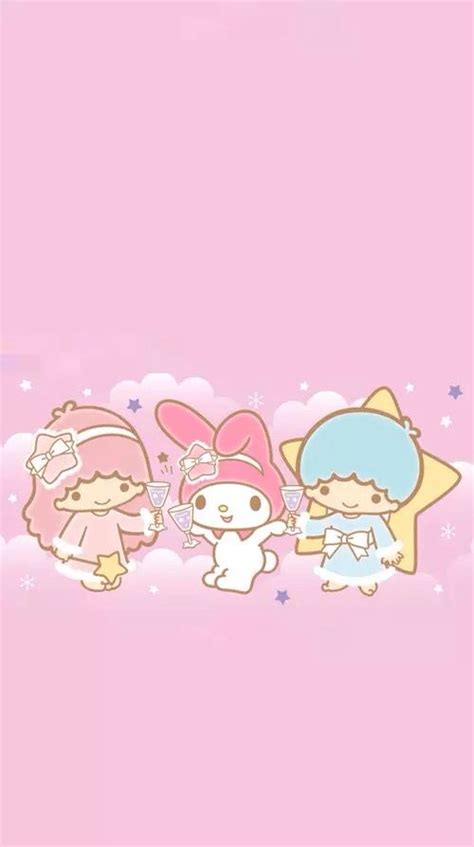 My Melody With Little Twin Stars Wallpaper My Melody Wallpaper Sanrio