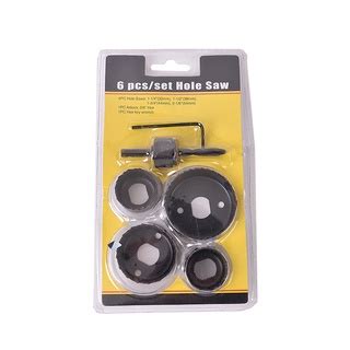 Pcs Wood Hole Saw Set Drill Bit Carbon Steel Mm Hole Cutter Set