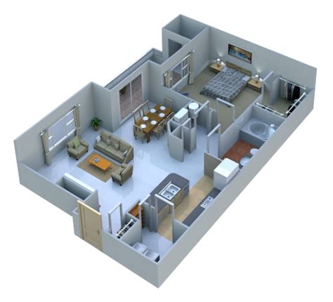 Floor Plans of Remington Apartment Homes in Romeoville, IL