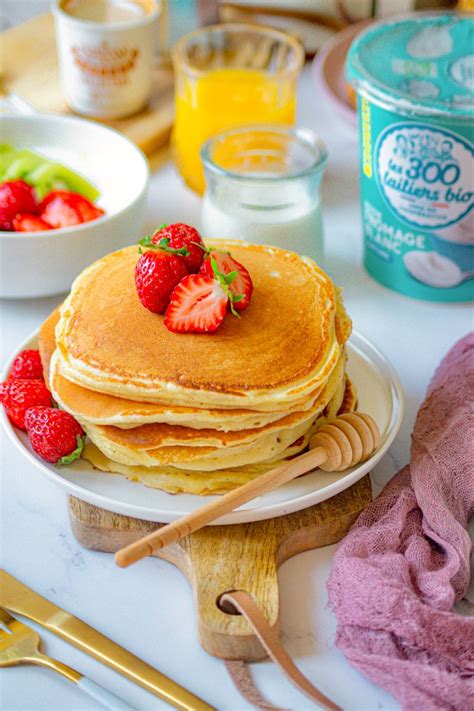 Pancakes moelleux au fromage blanc Aux délices du palais Recette