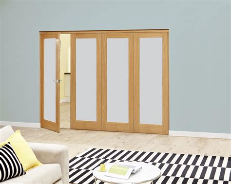 Prefinished Frosted P Oak Roomfold Deluxe X Mm Doors Bifold